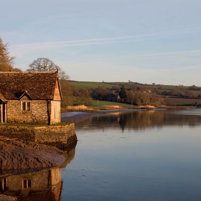 Thumb bathing hut at pentillie castle