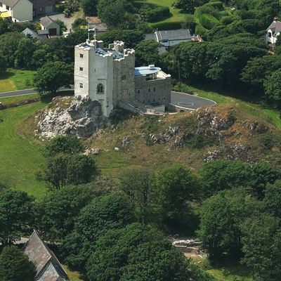 Thumb roch castle aerial view