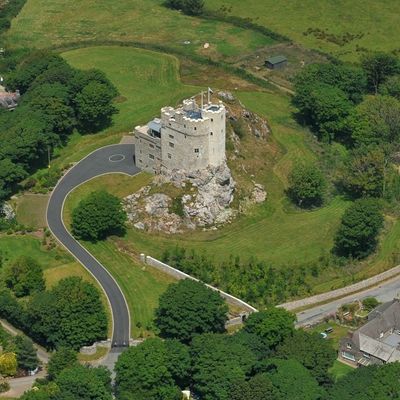 Thumb roch castle grounds aerial