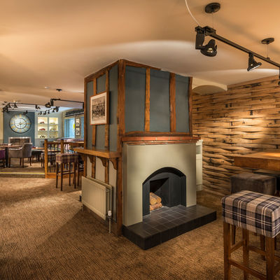 Thumb fireplace and general seating